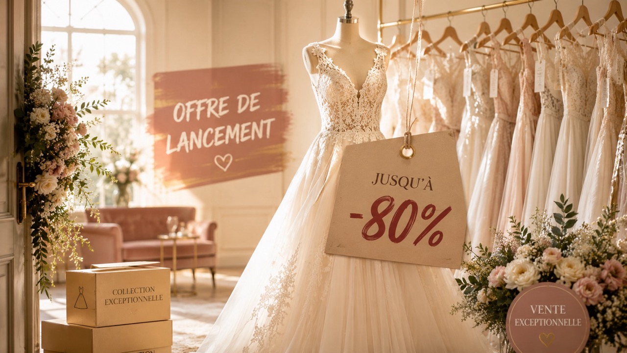 Offre de lancement Elyssa Couture : robes de mariée jusqu'à -80 %